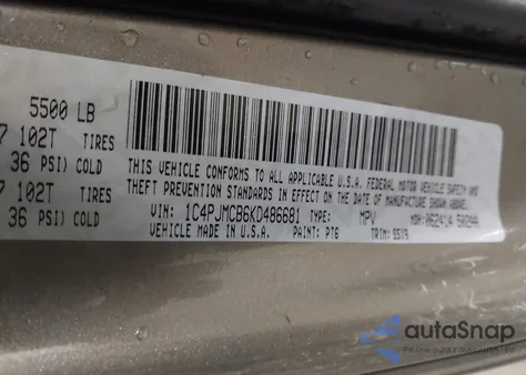 2019 Jeep Cherokee Latitude 4X4 z USA, uszkodzony, nr VIN 1C4PJMCB6KD486681